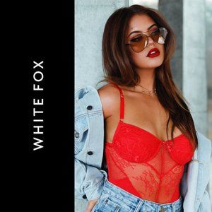 White Fox Boutique Brown Black Aviator Sunglasses NWT